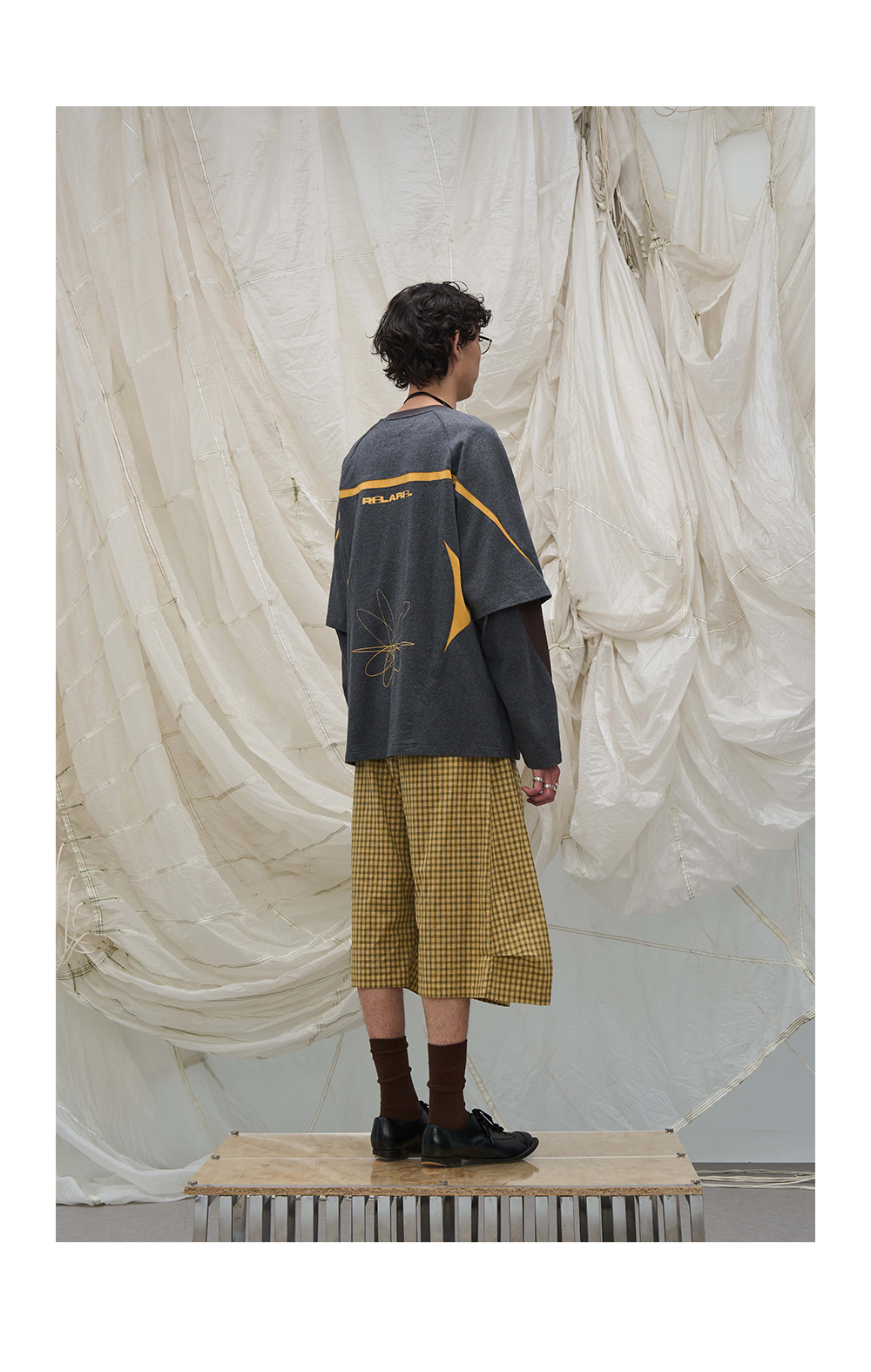 Cropped Check trousers