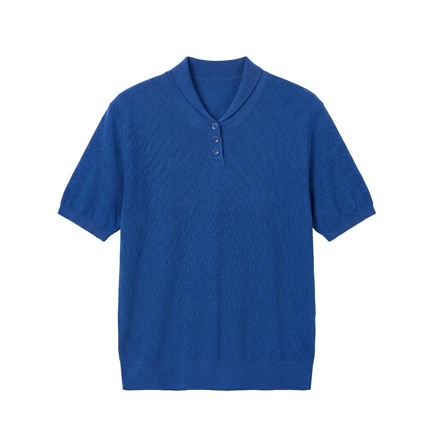 Grain Texture Short Sleeve Polo T-Shirt