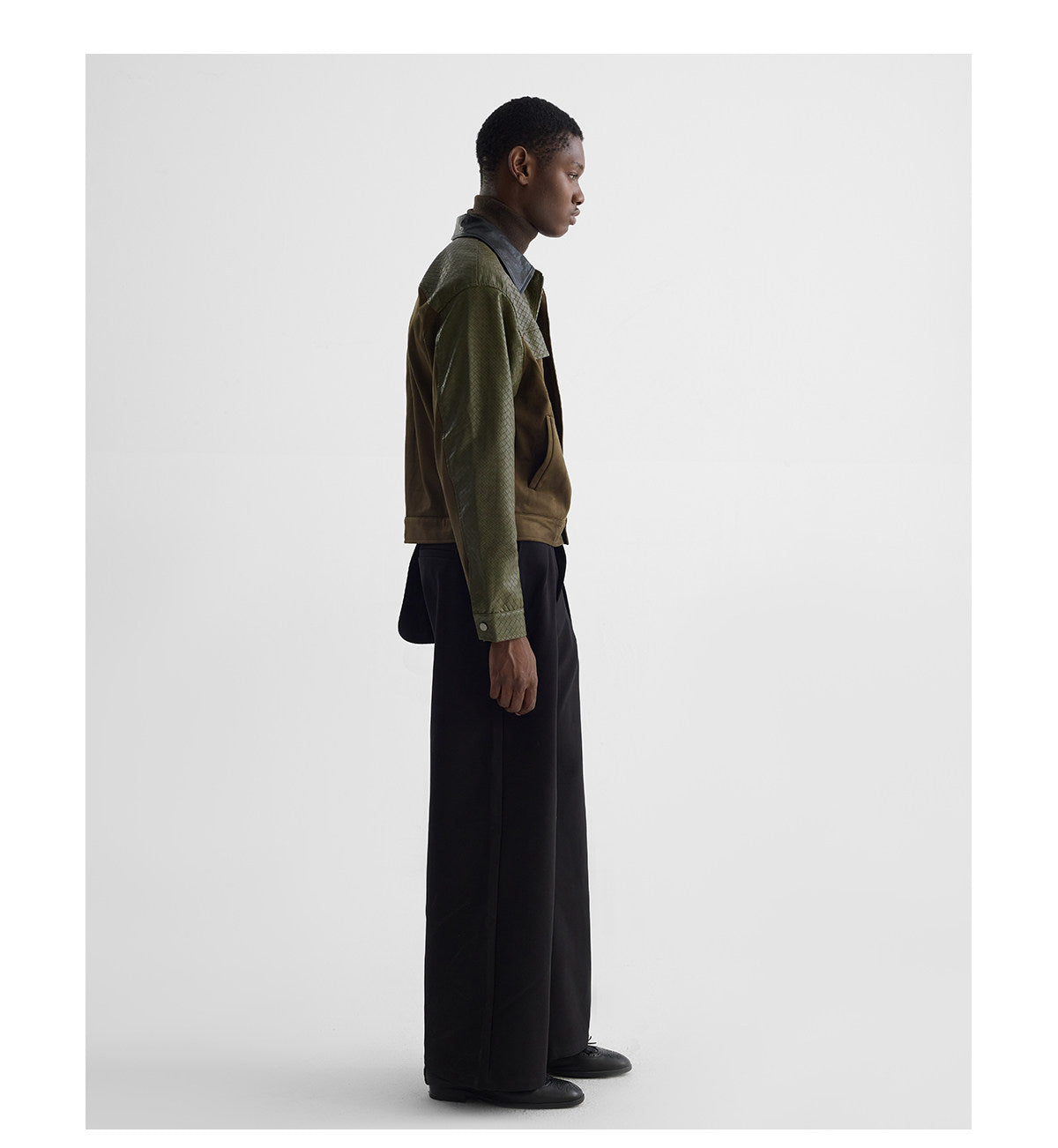 Woven embossed suede velvet jacket