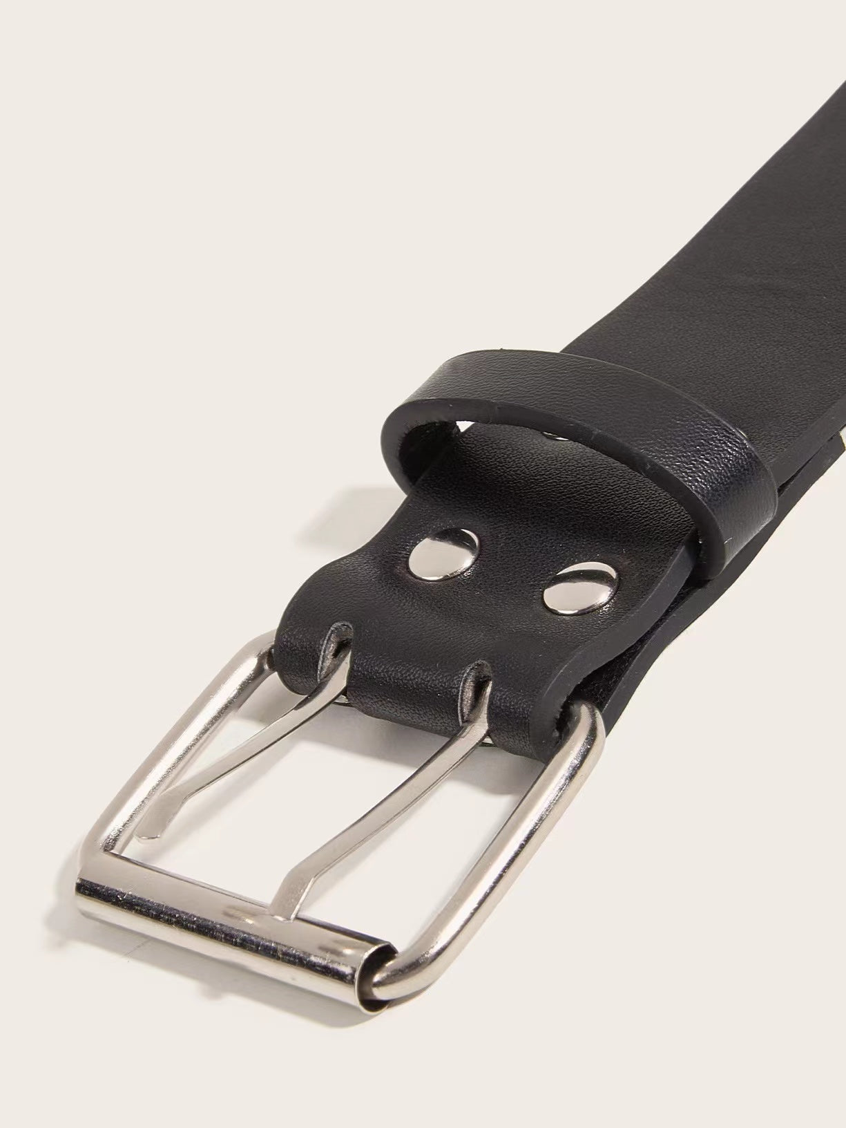Double-breasted heavy metal punk belt
