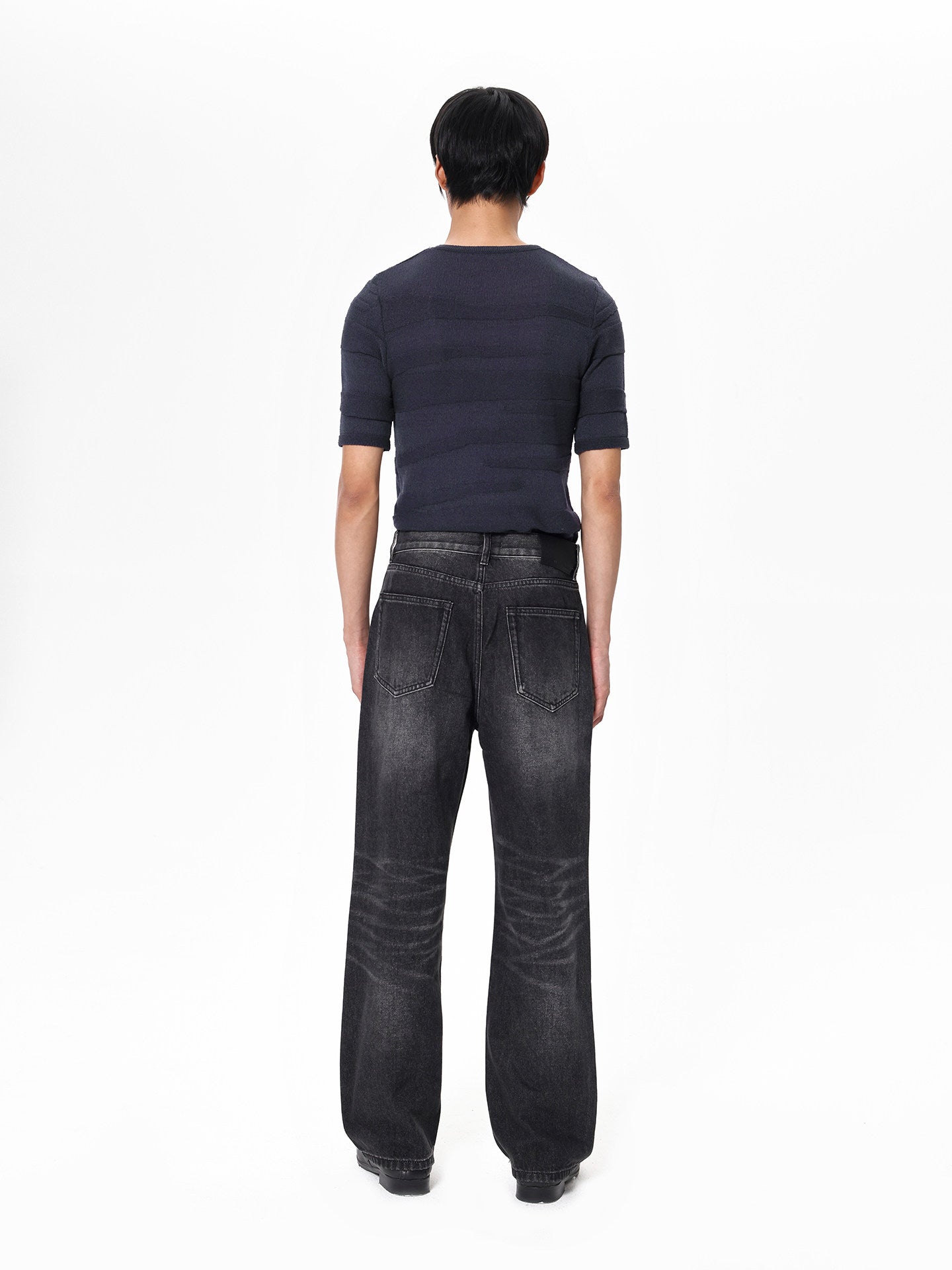 Vintage Grayscale Washed Jeans