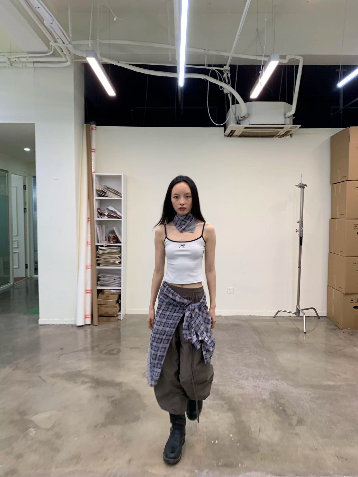 Wide Leg Paratrooper Trousers