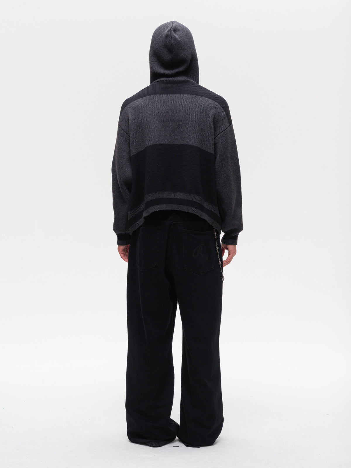 Signal wool knit hoodie