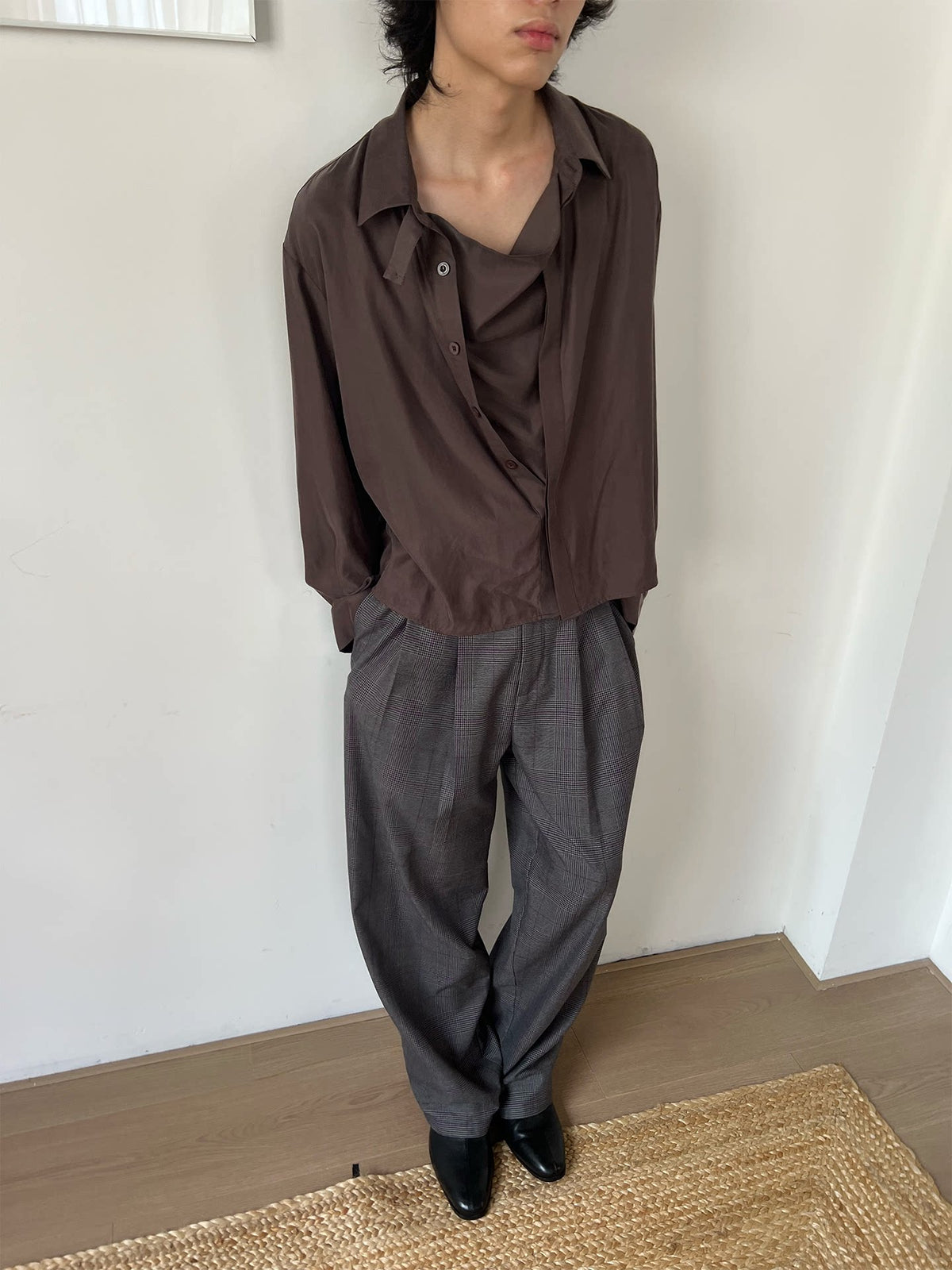 Copper ammonia long-sleeve shirt