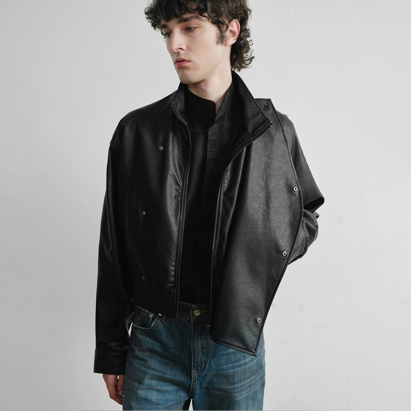 Burned Short Leather Jacket