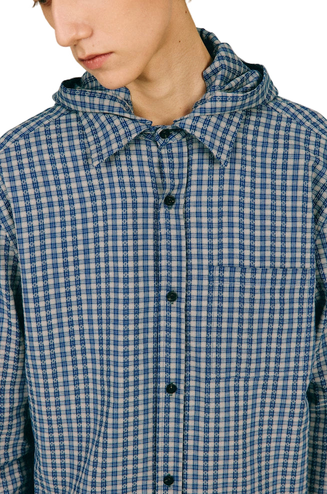 Hooded Vintage Check Shirt