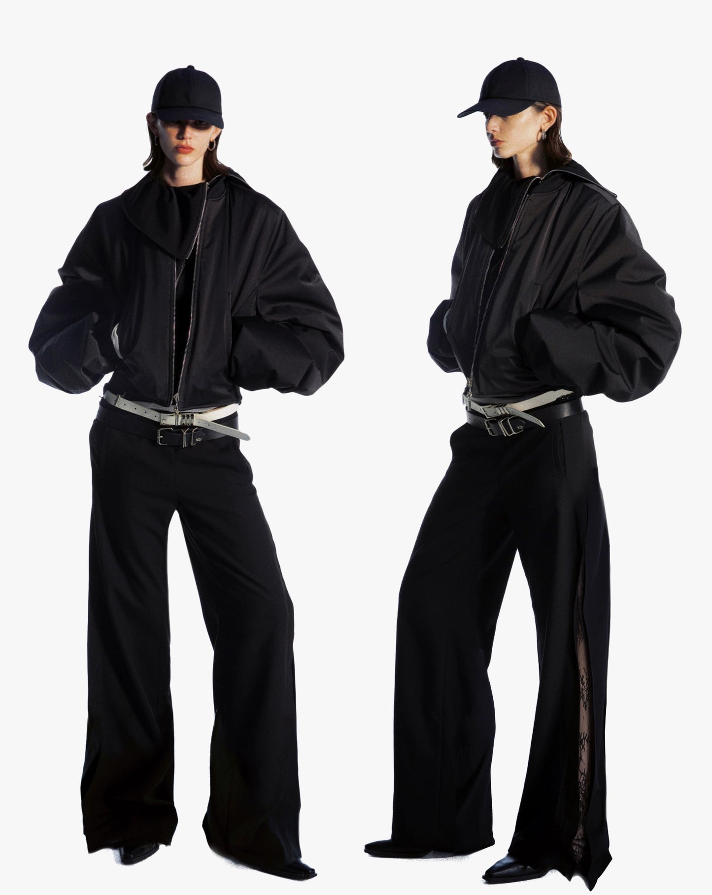 Detachable fur collar Bomber Jacket