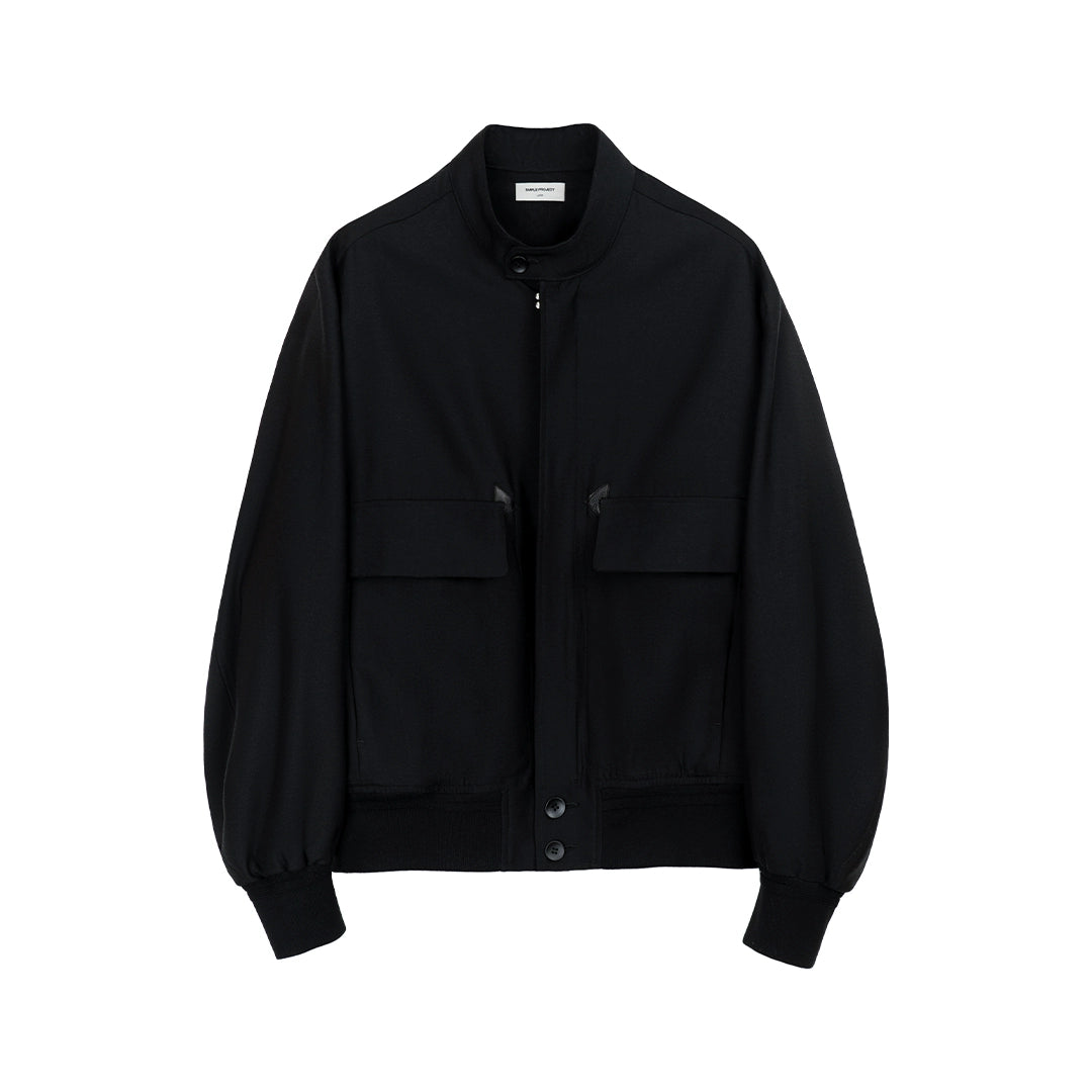 Band collar Wool Jacket