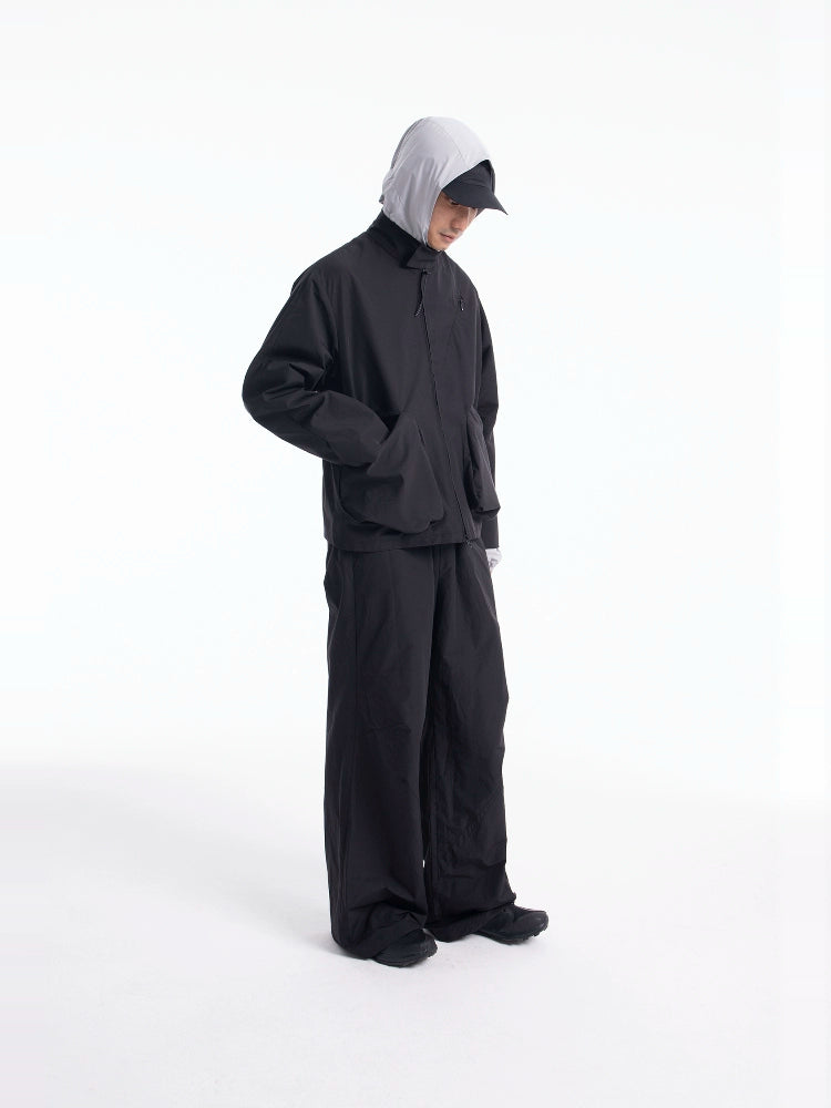 Zippered Stand-up Collar Jacket