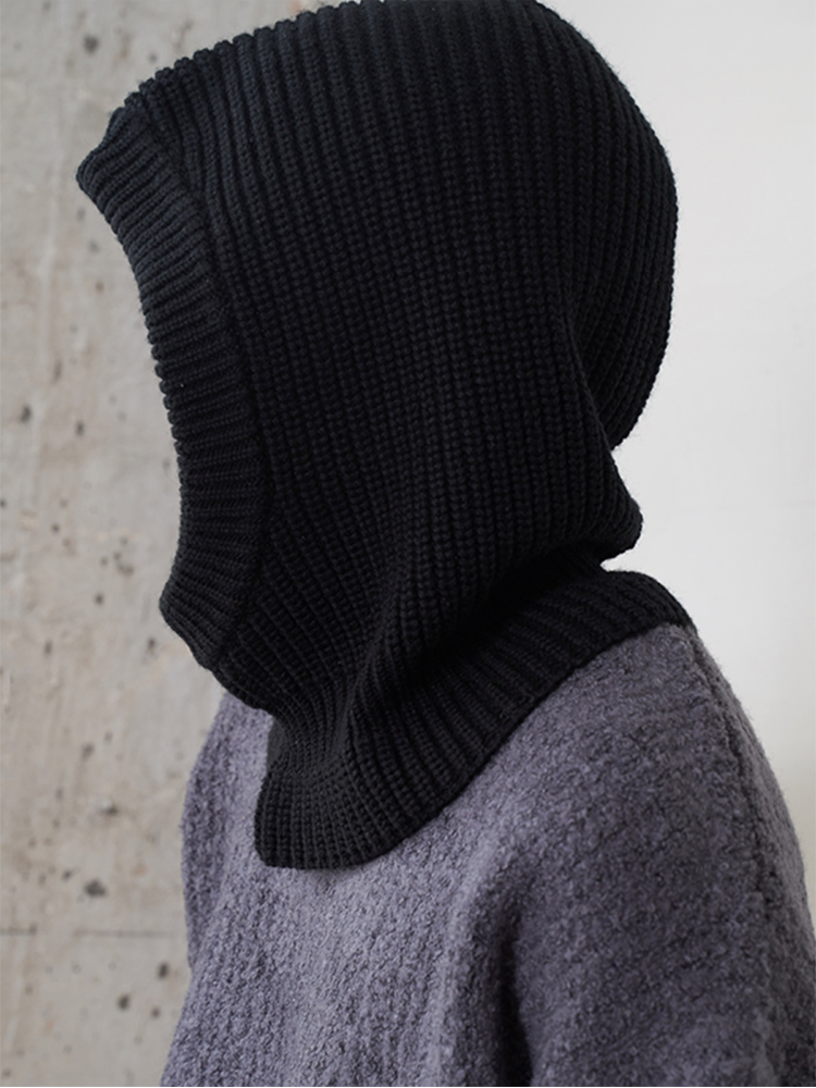 WOOL BLEND KNITTED BALACLAVA