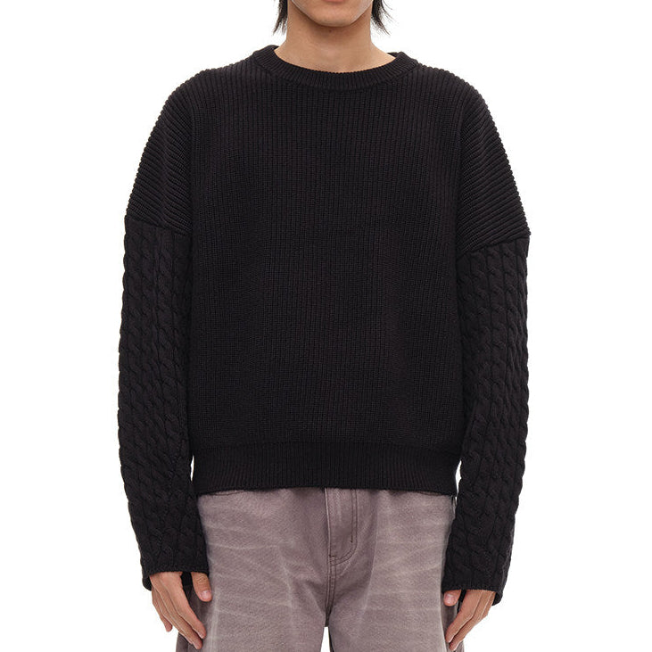 Pure cotton cable sweater