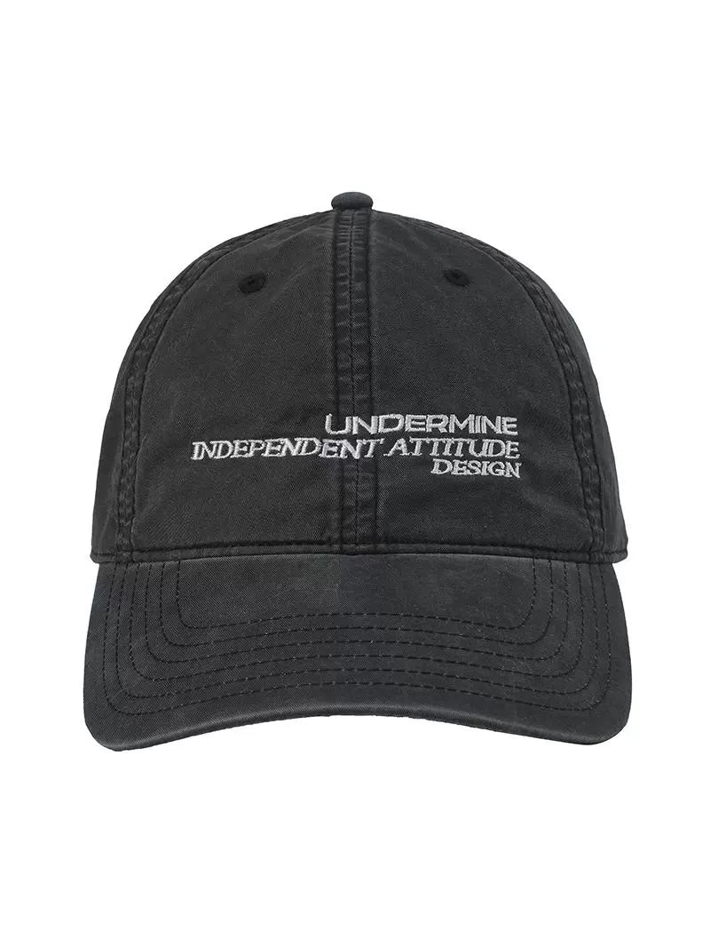 undermine Text Embroidered Cap