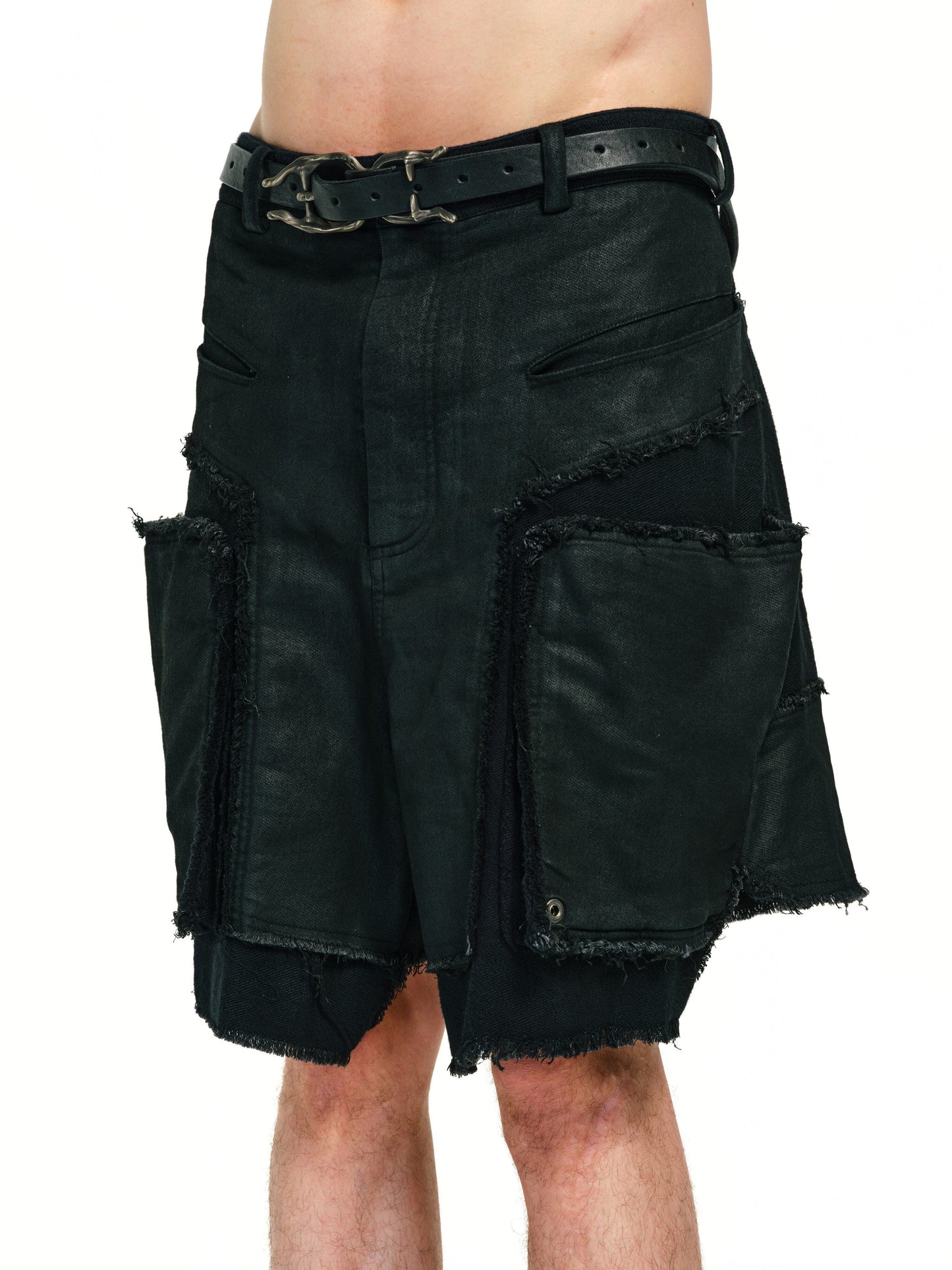 Haunted waxed work shorts