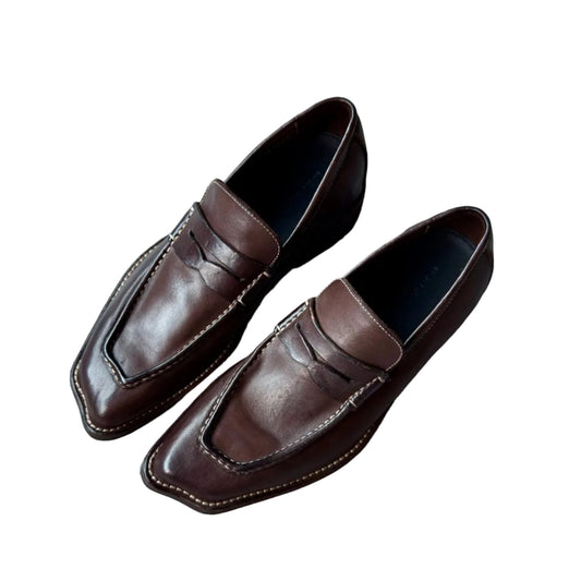 Pointed Toe Washable Horsehide Loafers