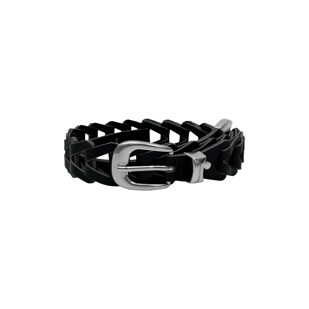 Simple Project Braided Cowhide Woven Belt