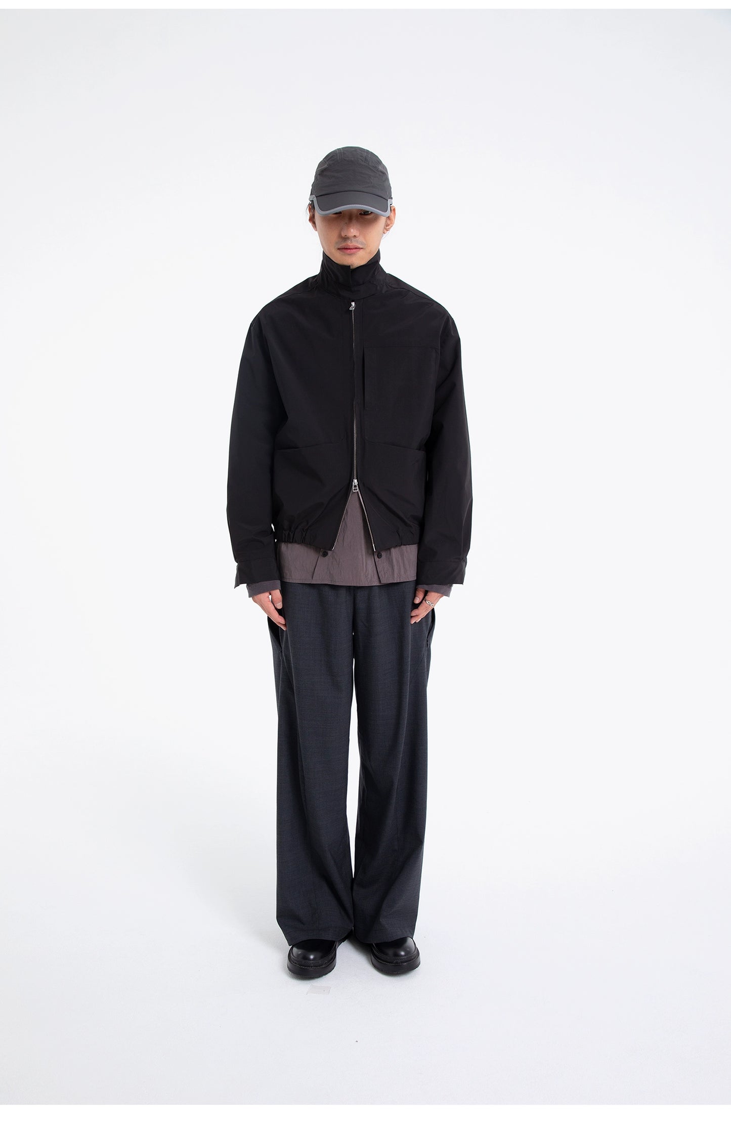 Double Zip Windproof Shirt Jacket