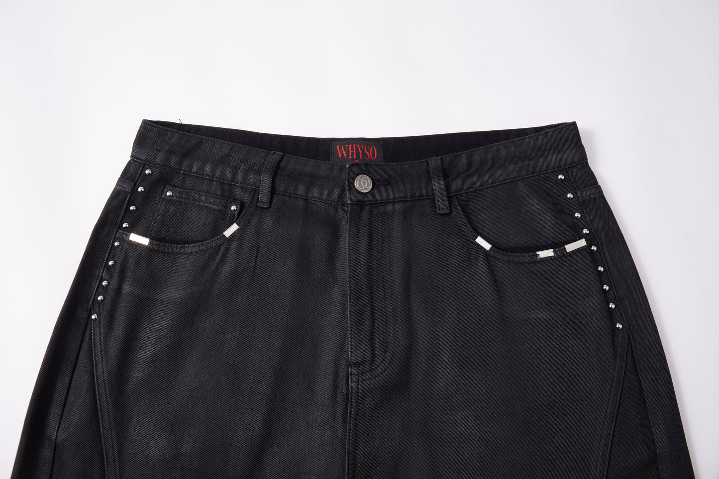 Shotgun rivet wax bootcut jeans