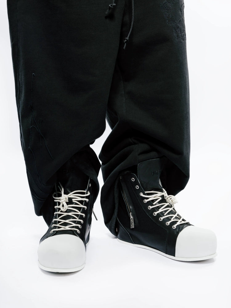 ROCKSTA X FVVO leather suede platform shoes