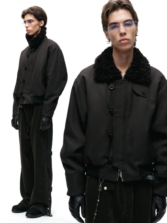 NIGHT PATROL Fur Collar Padded Jacket