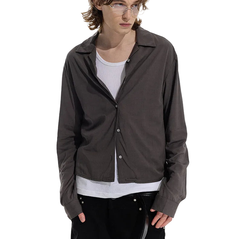 Slim basic long sleeve shirt