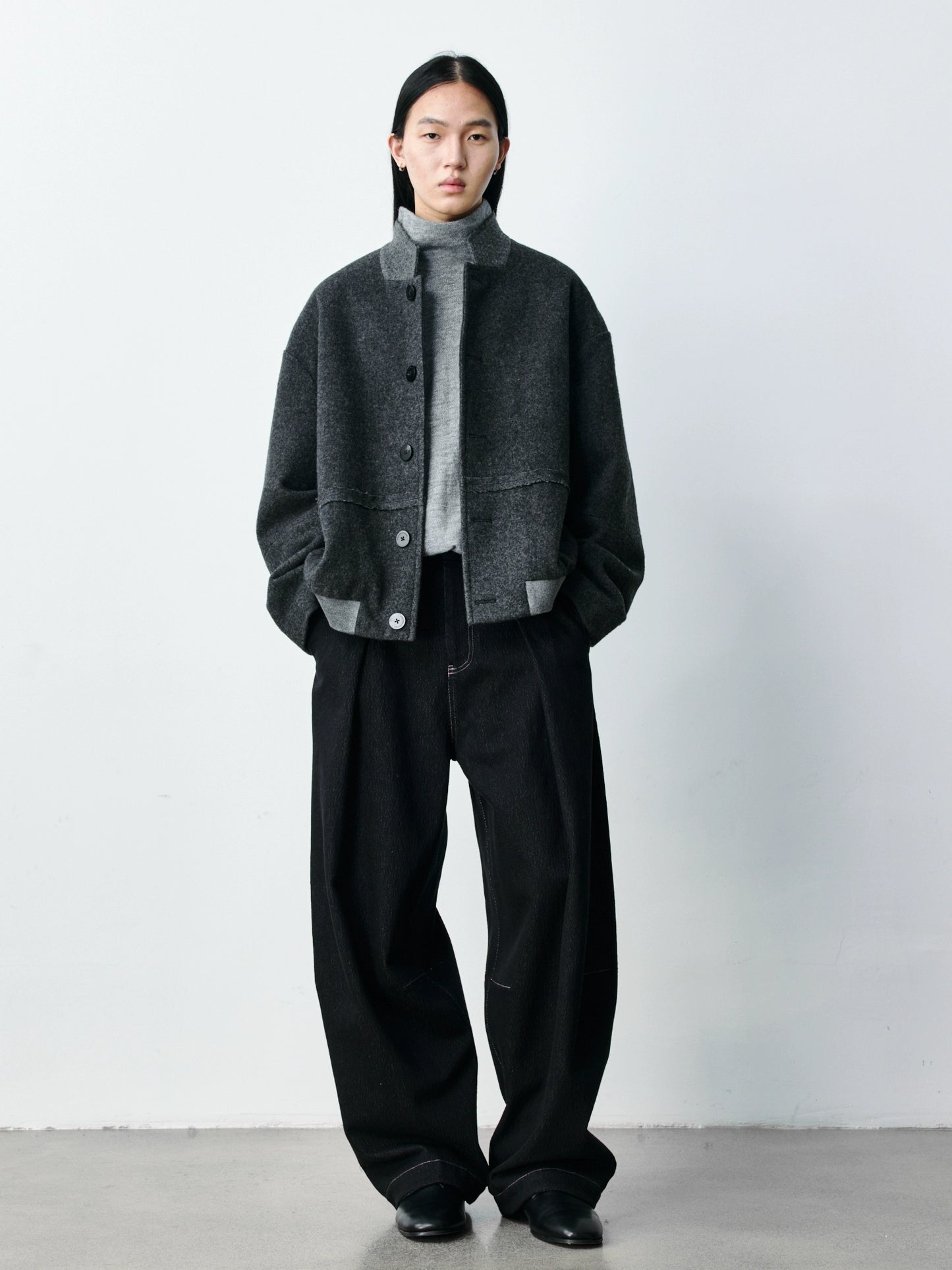 Merino Wool  High Neck Sweater