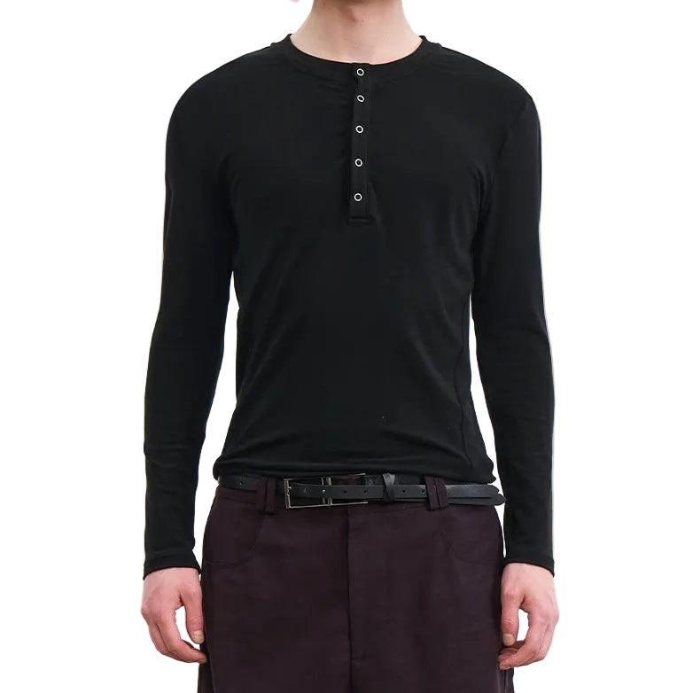 "Strength" Henry Collar Long Sleeve