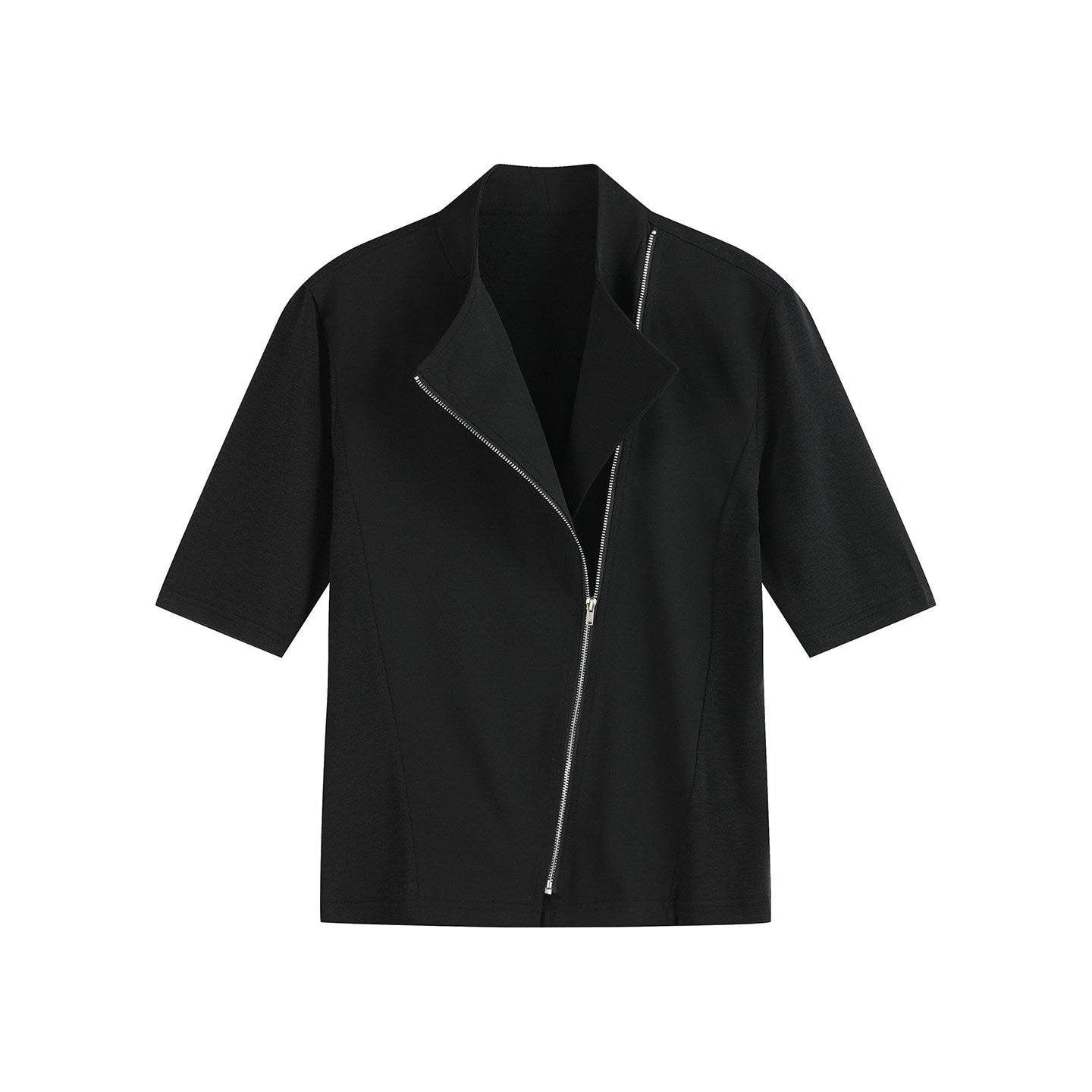Blackview Stone Paneled Slim Fit Short Sleeve Lapel Shirt