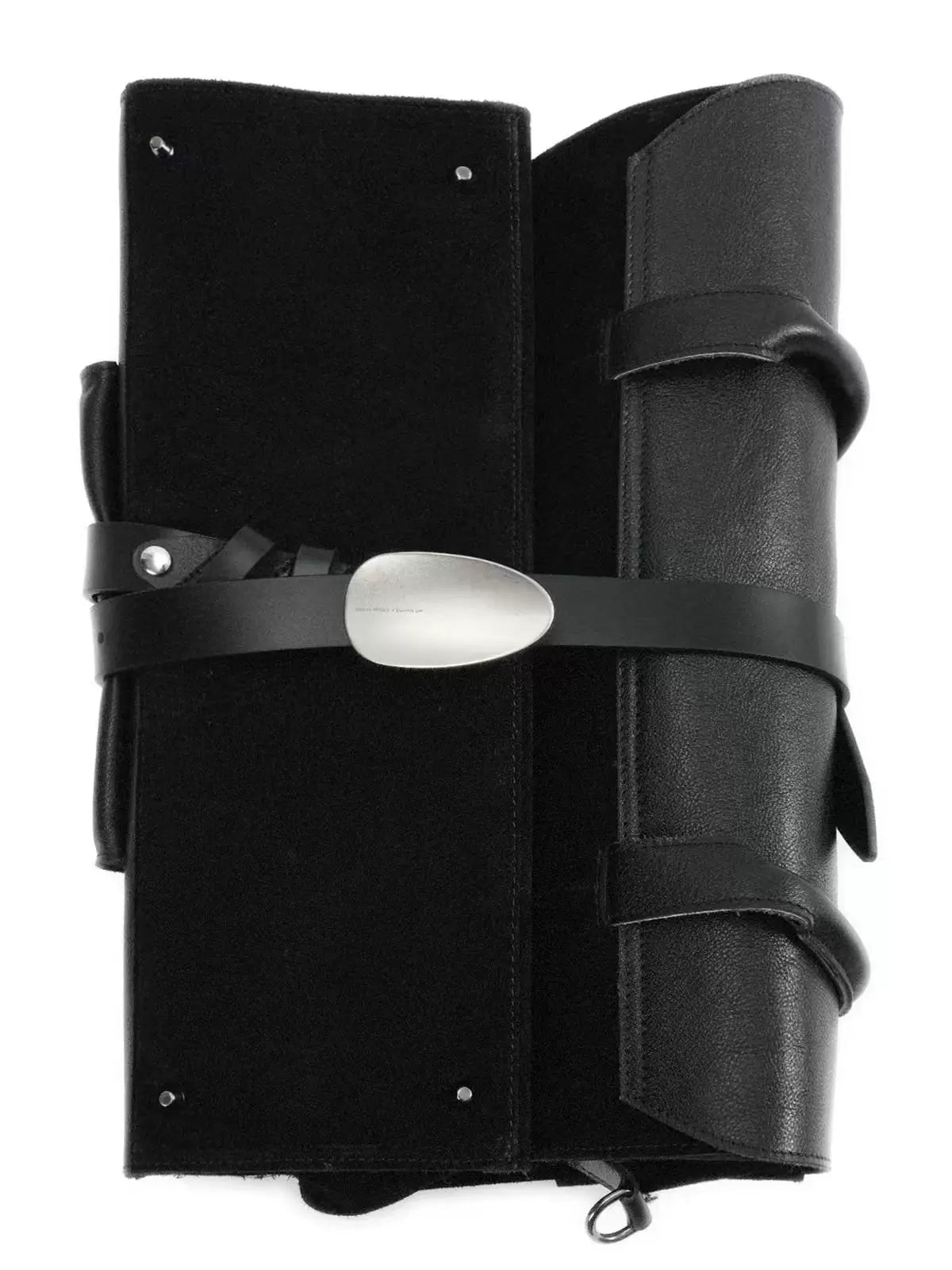 Silver Curved Edge Buckle Belt