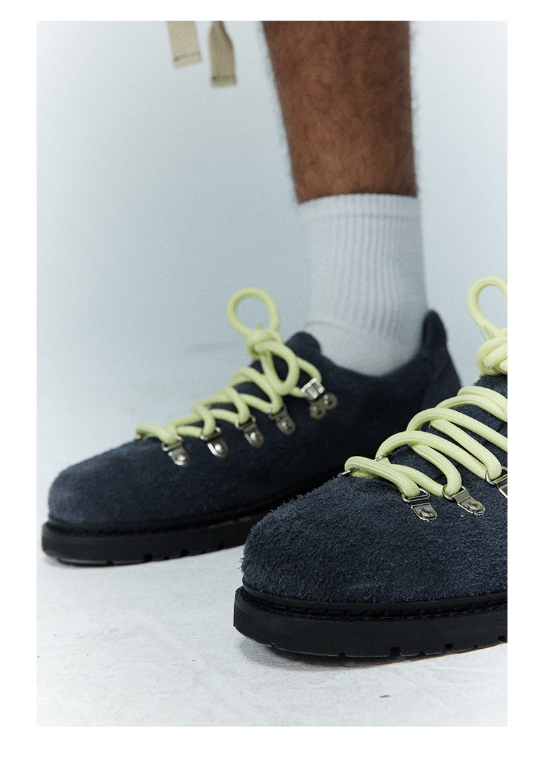 CRICLE CAGE SUEDE LEATHER HIKING DERBY CONTRASTING SNEAKER