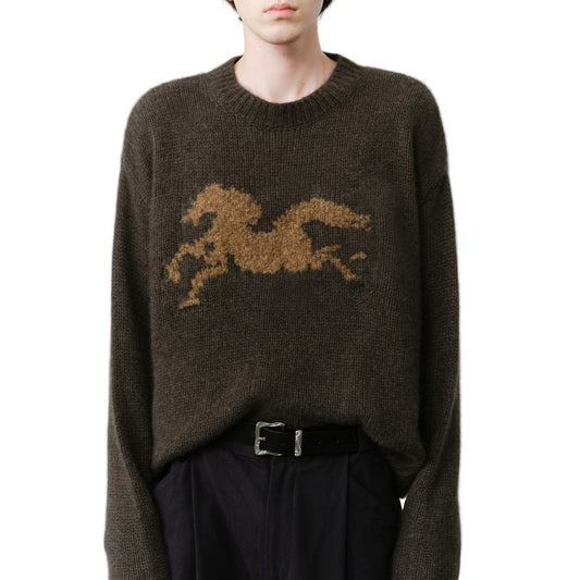 Cunky Stitch Pony Crew neck Knit