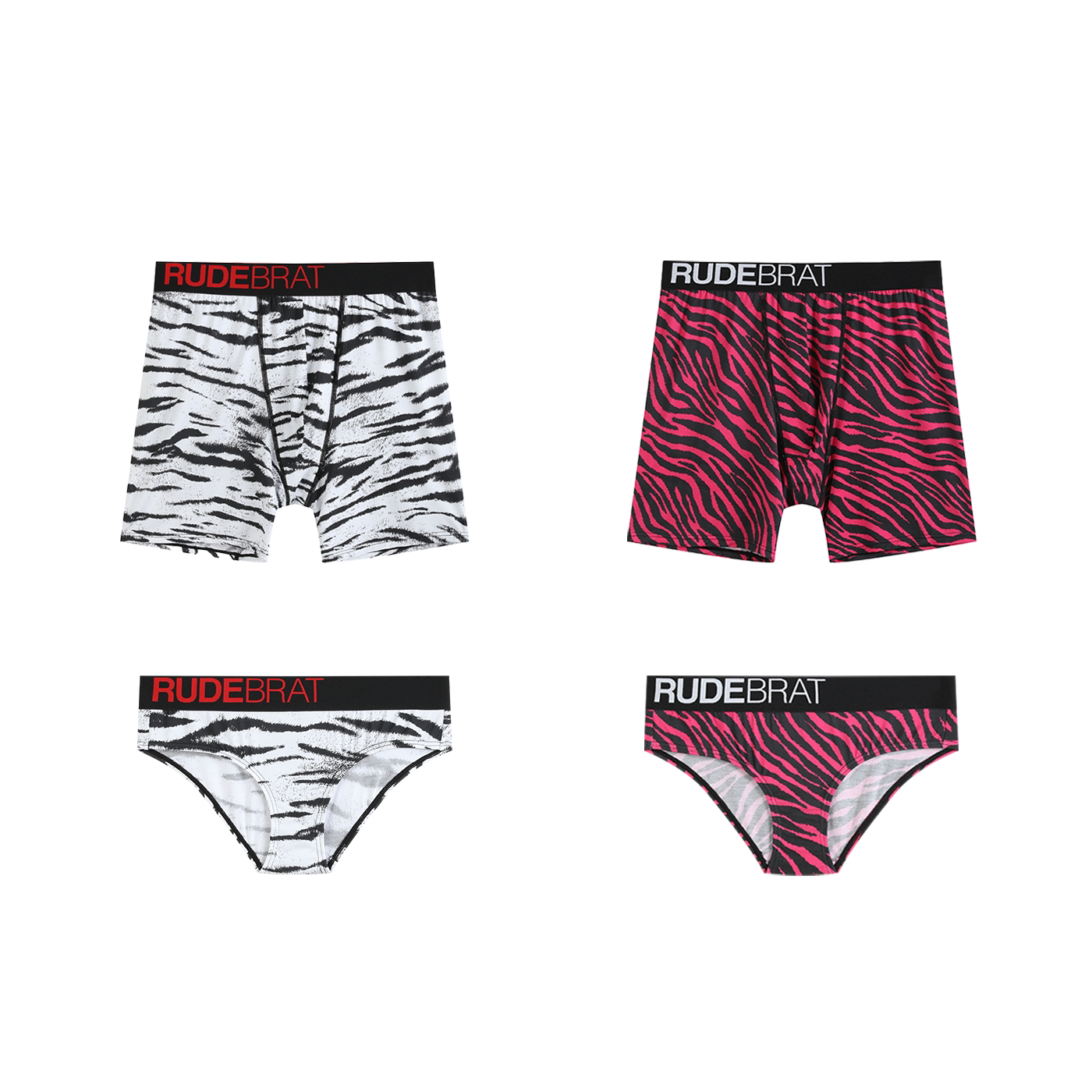 'REBEL' tiger print modal briefs
