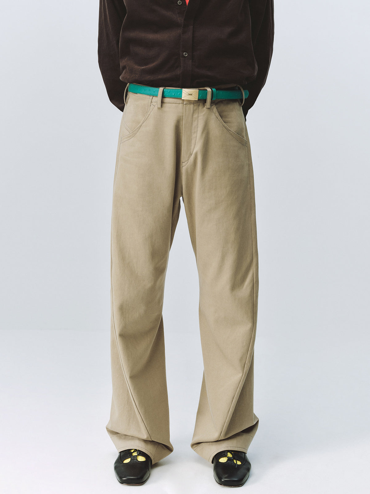 Sand-washed Engineered Trousers