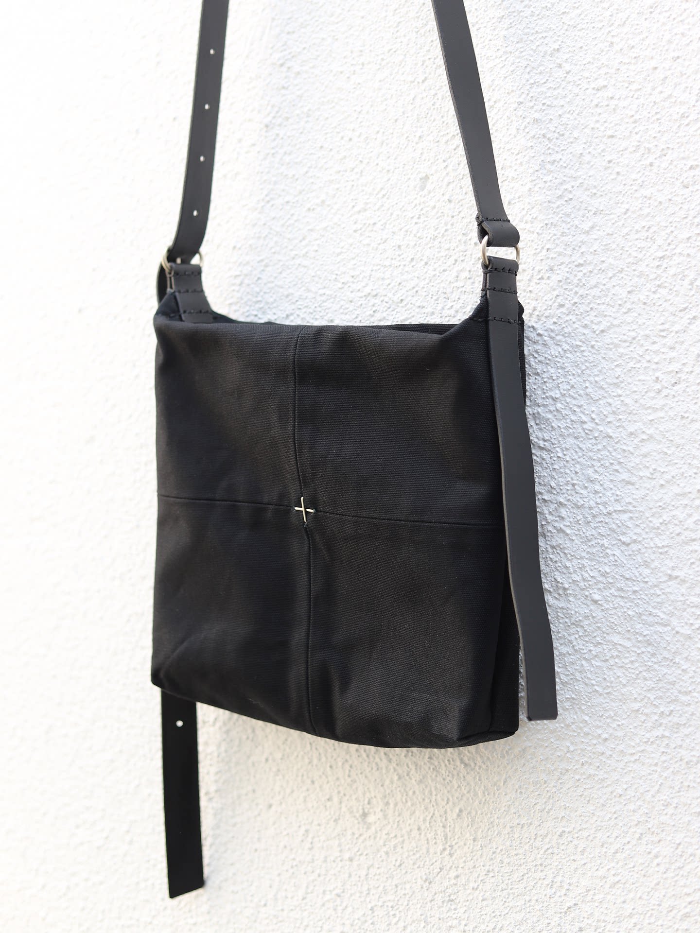 Cross trim crossbody bag
