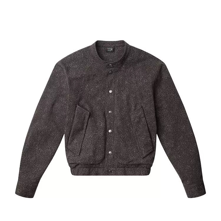 Washed Destroyed Leopard Jacket