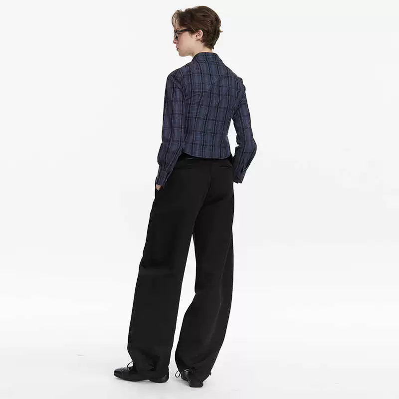 Vintage Check Slim Cropped Shirt