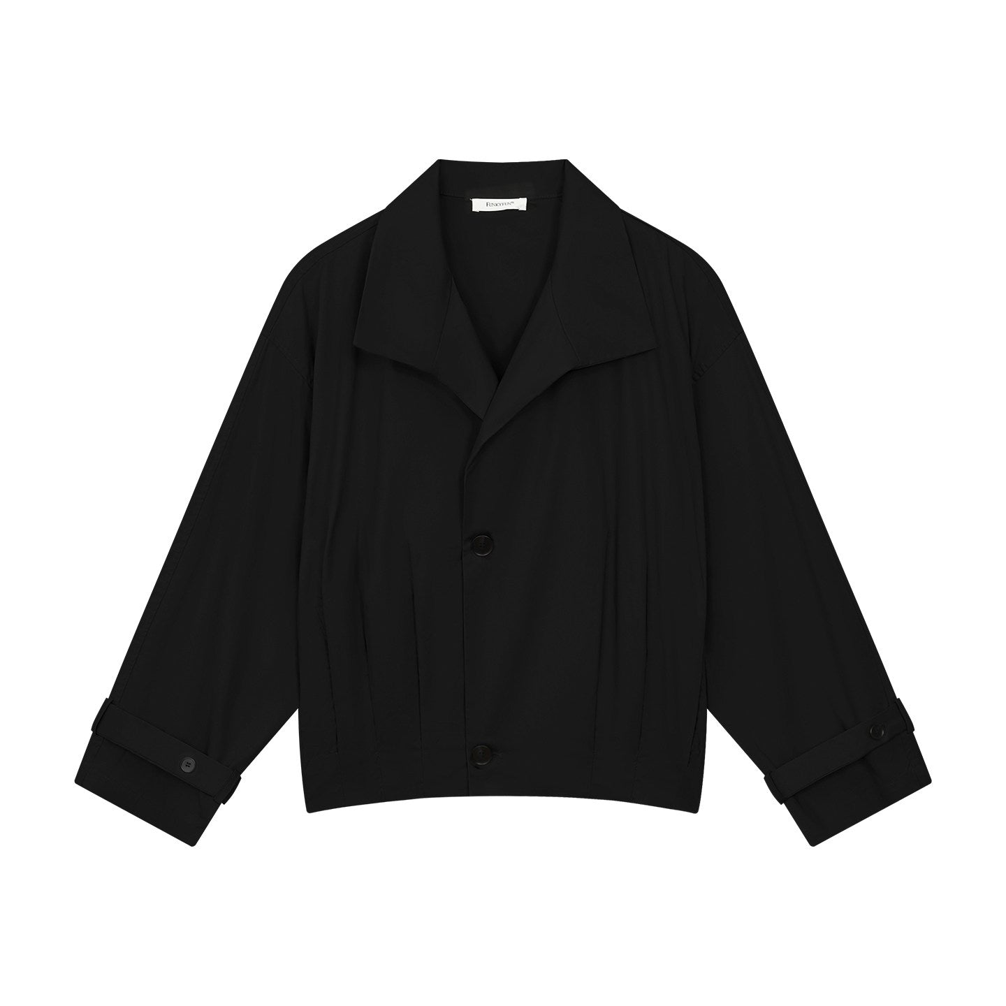 Deconstructed pleated vintager shirt jacket