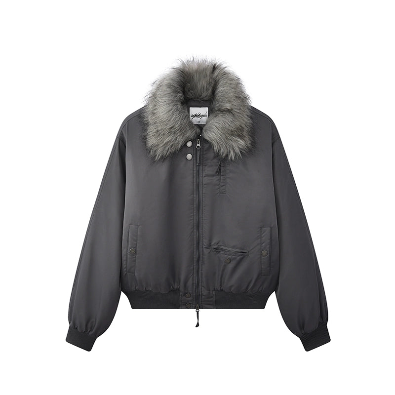 Fur Collar Padded MA-1 Bomber Jacket
