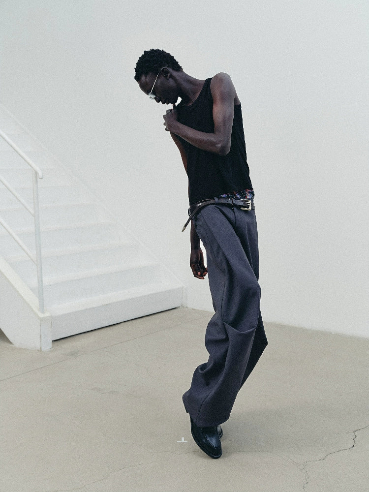 3D Draped Cut Trousers