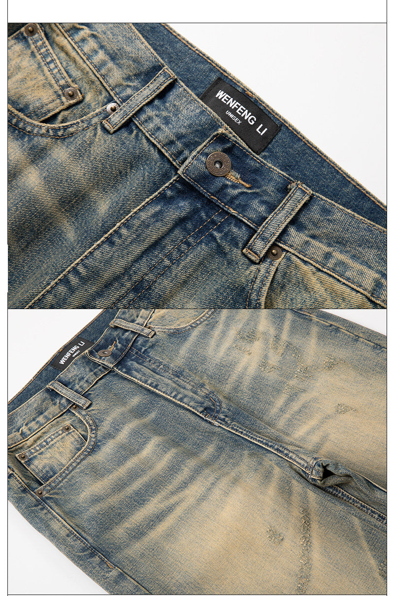 Mud loose straight-leg jeans