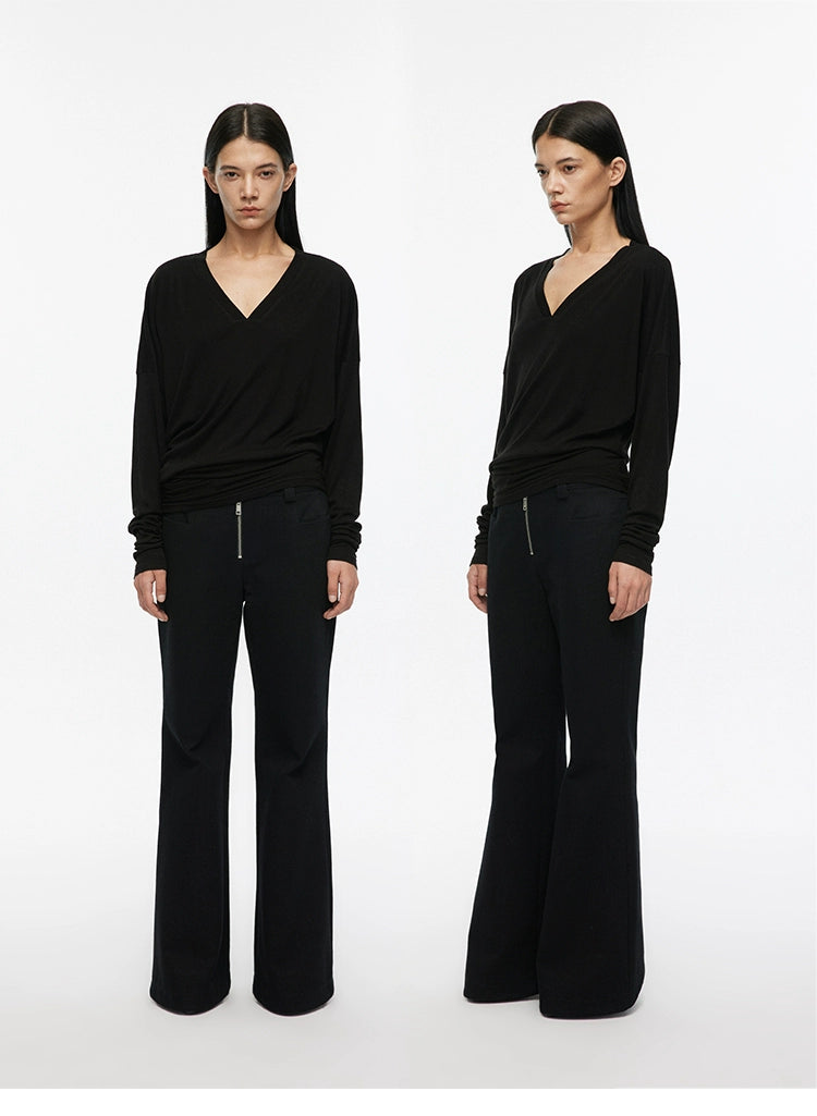 Stacked silk blend T-shirt