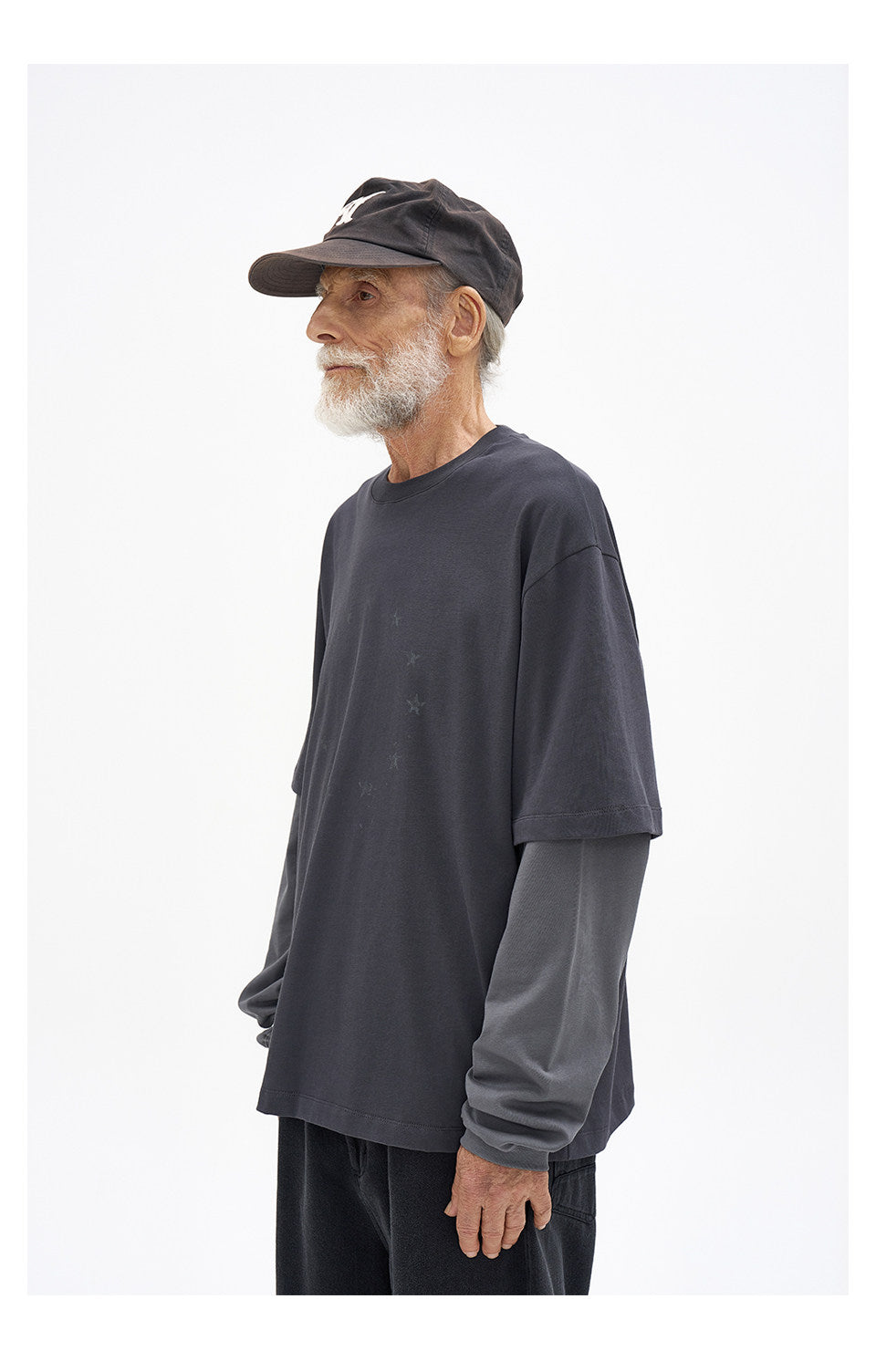 Vintage Fake Layered Striped Long Sleeve T-Shirt