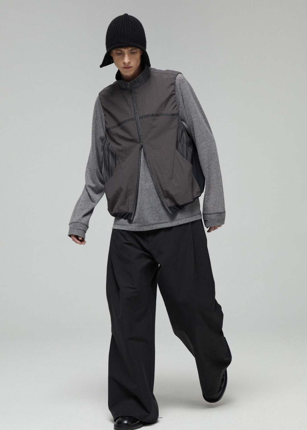 Panelled Stand-Collar Vest – Verist