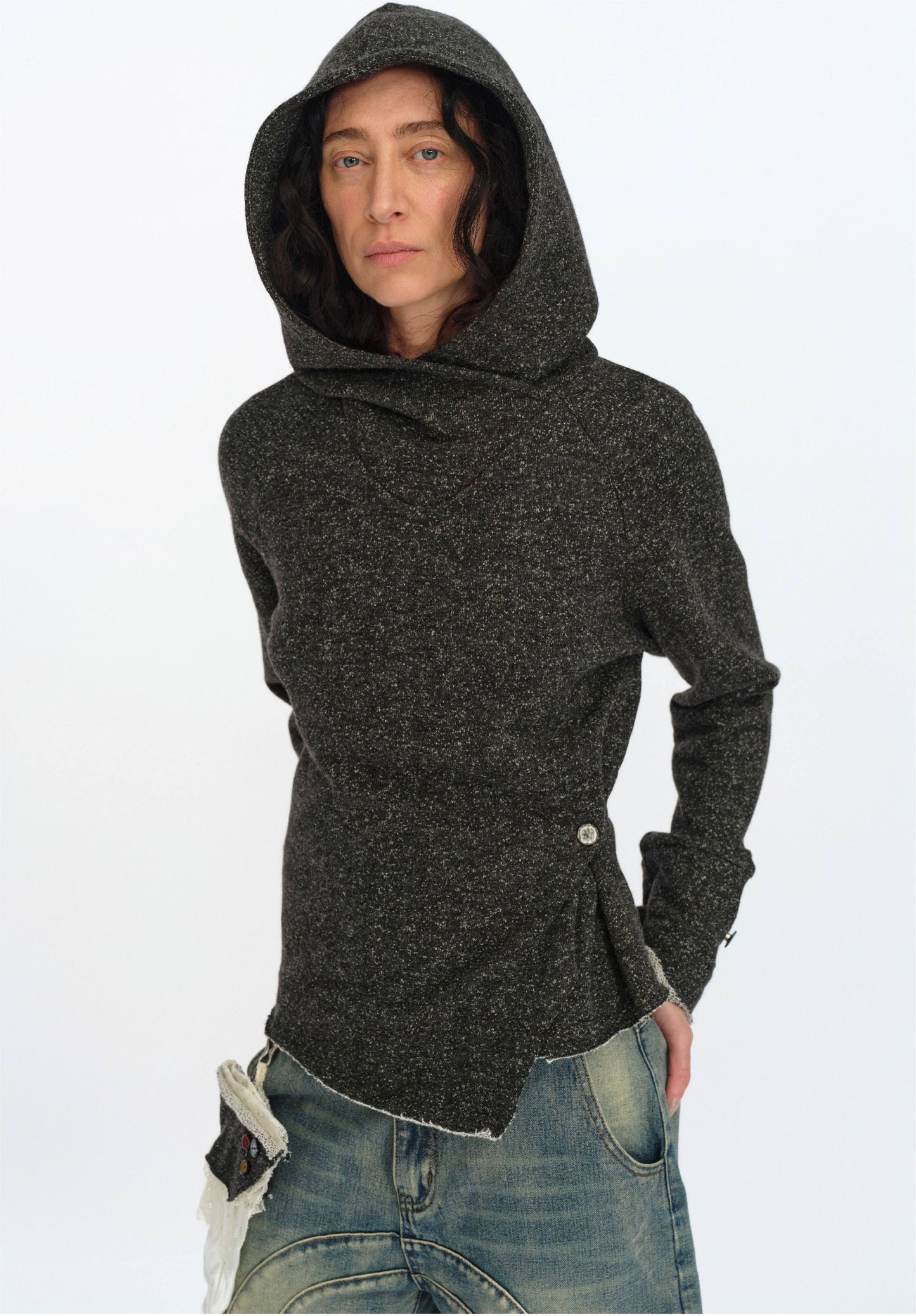 Swing Neck Hooded Wasteland Sweatshirt