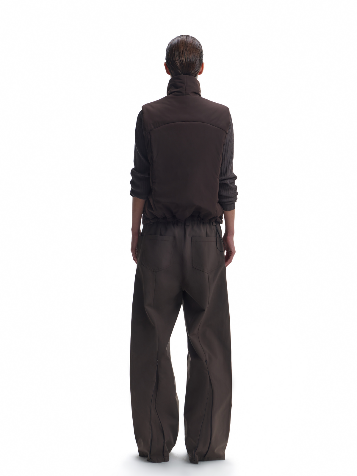 3D cut wrapped pants