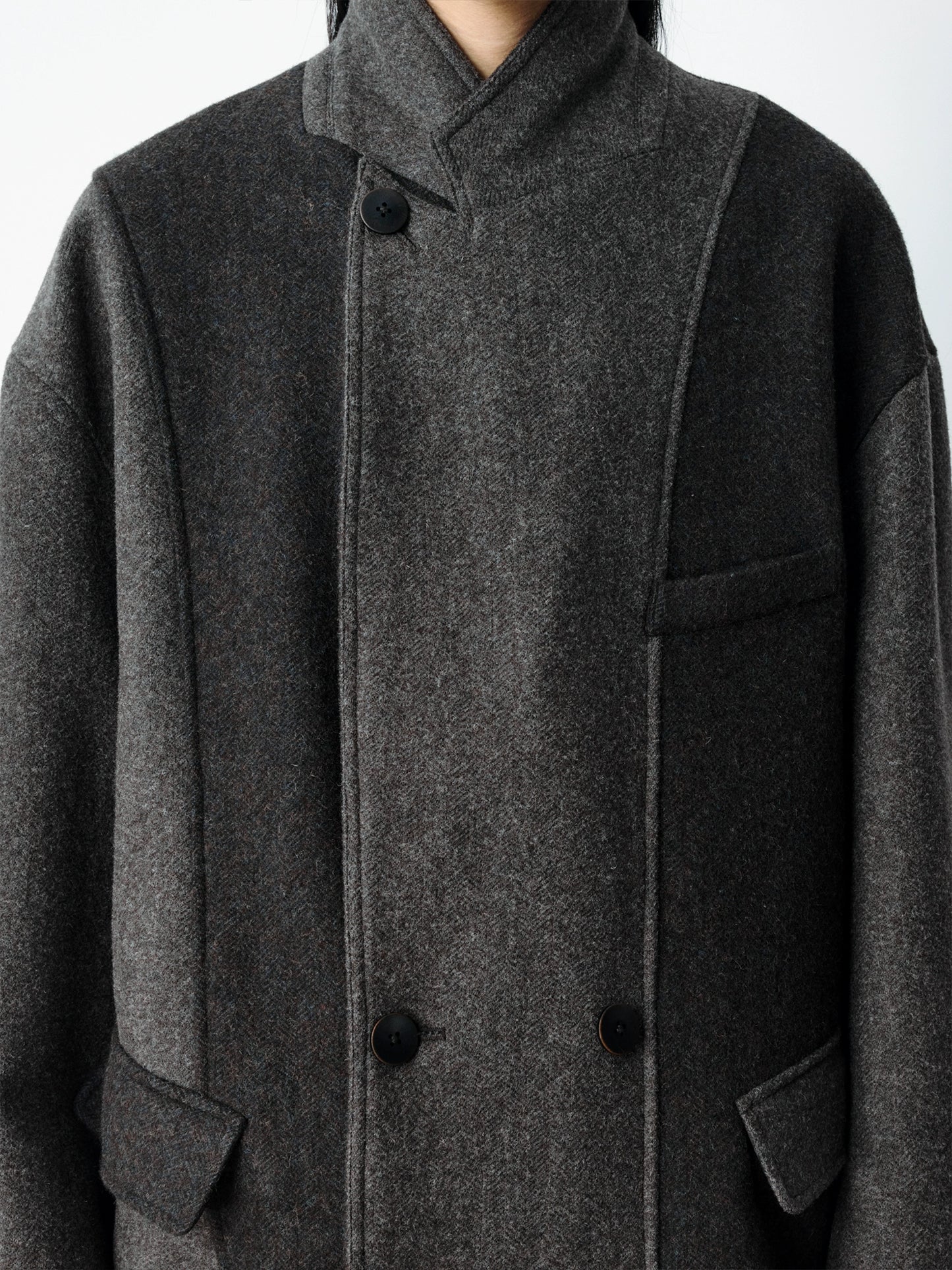 Patch Work Wool Coat