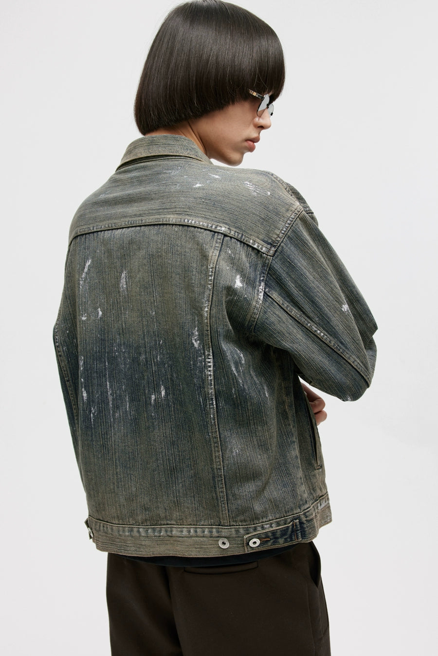 Heavy Washed Vintage Loose Denim Jacket