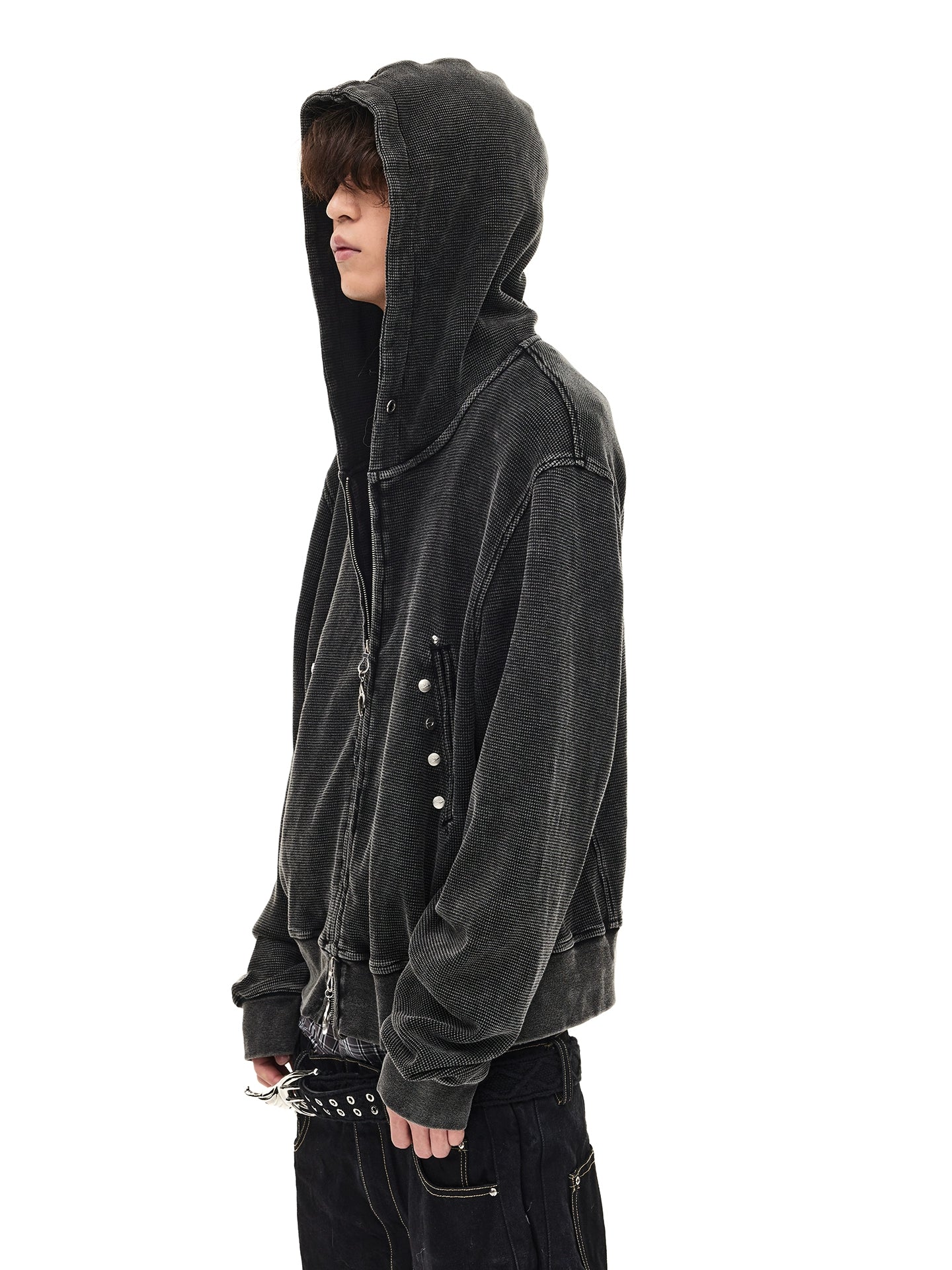 Studs Zip Hoodie