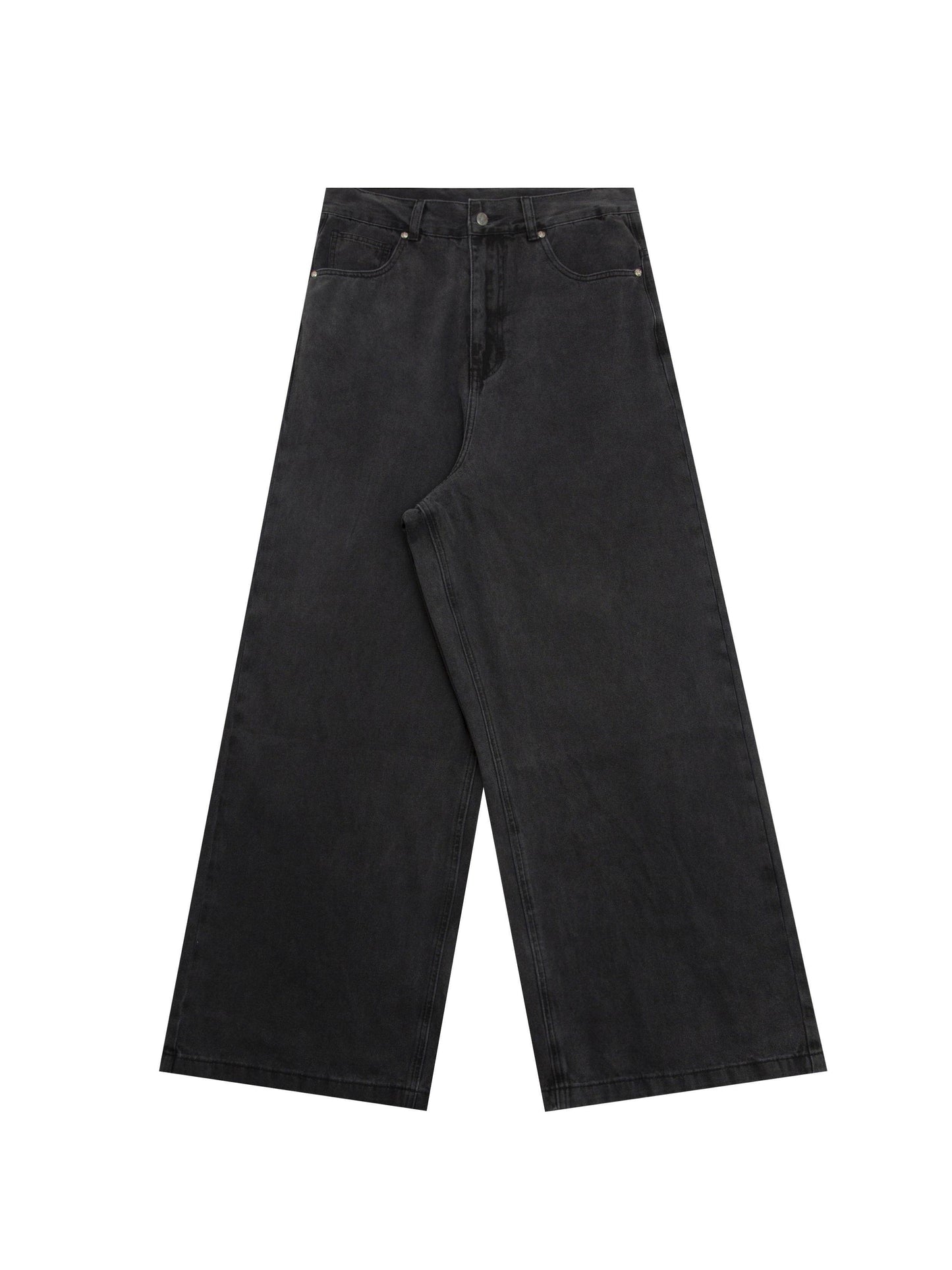 Deep crotch wide-leg jeans