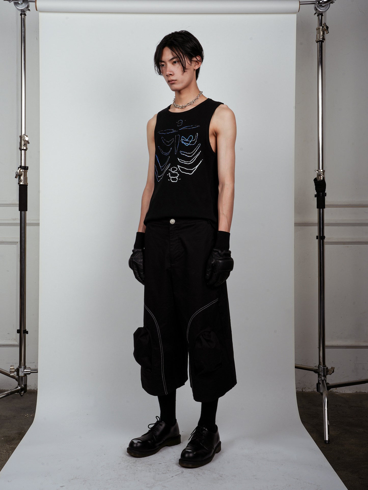 Wide Leg Dark Shorts