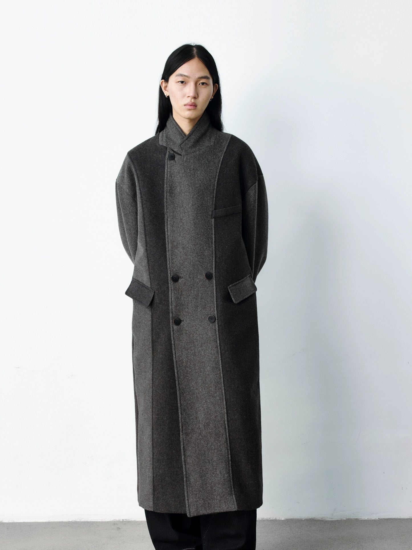 Patch Work Wool Coat